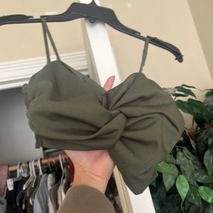 Green crop top